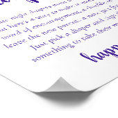 Eenvoudige Paarse late night luiers | druivendouch Poster (Hoek)