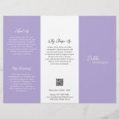 Eenvoudige Paarse lavendel Contemedhedendaagse QR- Flyer (Voorkant)