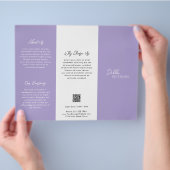 Eenvoudige Paarse lavendel Contemedhedendaagse QR- Flyer (Hand)