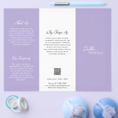 Eenvoudige Paarse lavendel Contemedhedendaagse QR- Flyer (Enkel)