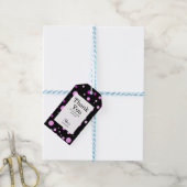 Eenvoudige Paarse Lila polka dot zwart dank u Cadeaulabel (Met Touw)