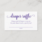 Eenvoudige Paarse luierkrabbel | Baby shower van d Informatiekaartje (Voorkant)