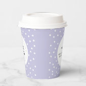 Eenvoudige Paarse minimale zakelijke Logo Papieren Bekers (Links)