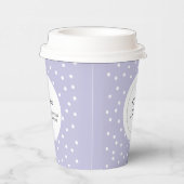 Eenvoudige Paarse minimale zakelijke Logo Papieren Bekers (Rechts)