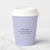 Eenvoudige Paarse minimale zakelijke Logo Papieren Bekers (Achterkant)