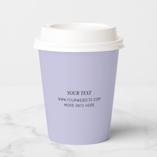 Eenvoudige Paarse minimale zakelijke Logo Papieren Bekers (Achterkant)