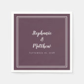 Eenvoudige Paarse-minimalistische bruiloft met cha Servet (Voorkant)