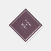 Eenvoudige Paarse-minimalistische bruiloft met cha Servet (Hoek)