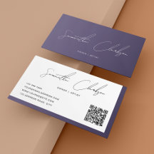 Eenvoudige Paarse, moderne, handgeschreven QR-code