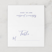 Eenvoudige Paarse moderne script kalligrafie bruil Plaatskaartje (Buitenkant ongevouwen)