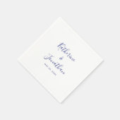 Eenvoudige Paarse moderne script kalligrafie bruil Servet (Hoek)