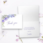 Eenvoudige Paarse Peri Floral Bedankkaart