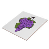 Eenvoudige Paarse-pompelmoesselwijn Tegeltje (Zijkant)