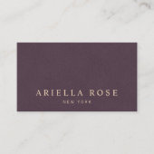Eenvoudige Paarse Professional Visitekaartje (Voorkant)