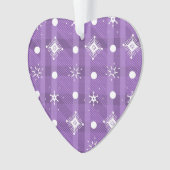 Eenvoudige paarse ruit sneeuwvlokkenpatroon ornament (voorkant)