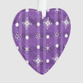 Eenvoudige paarse ruit sneeuwvlokkenpatroon ornament (voorkant)