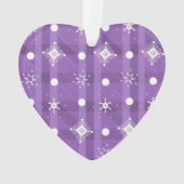 Eenvoudige paarse ruit sneeuwvlokkenpatroon ornament (achterkant)
