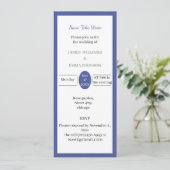  eenvoudige Paarse save the date Kaart (Staand voorkant)