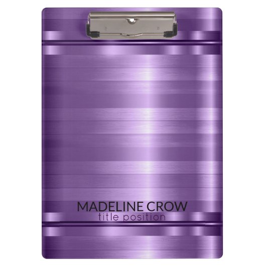 Eenvoudige Paarse strepen Klembord (Voorkant)
