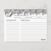 Eenvoudige Paarse ventilatorpinpassen Briefkaart (Achterkant)