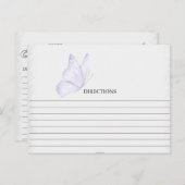 Eenvoudige Paarse vlinderbergkaarten Briefkaart (Voorkant / Achterkant)