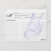 Eenvoudige Paarse vlinderbergkaarten Briefkaart (Achterkant)