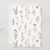 Eenvoudige Paarse Wildflower Border Vrijgezellenfe Kaart (Achterkant)