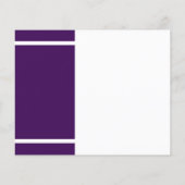 Eenvoudige Paarse witte Afstuderen uitnodiging (Achterkant)