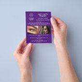 Eenvoudige Paarse zakelijke Logo Flyer (Hand)