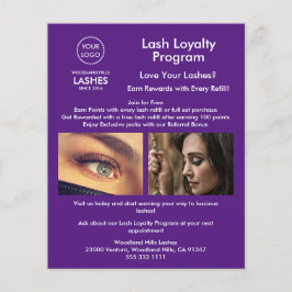 Eenvoudige Paarse zakelijke Logo Flyer