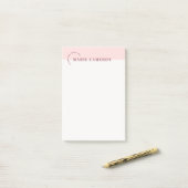 Eenvoudige paaskleurblok Post-it notities - Roze Post-it® Notes (Op bureau)