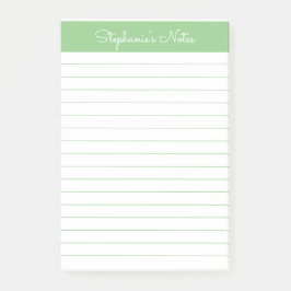 Eenvoudige pagina Groen Lank Gepersonaliseerd Post-it® Notes
