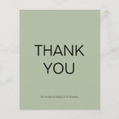 Eenvoudige pagina Groene Aangepaste begroting Dank (Voorkant)