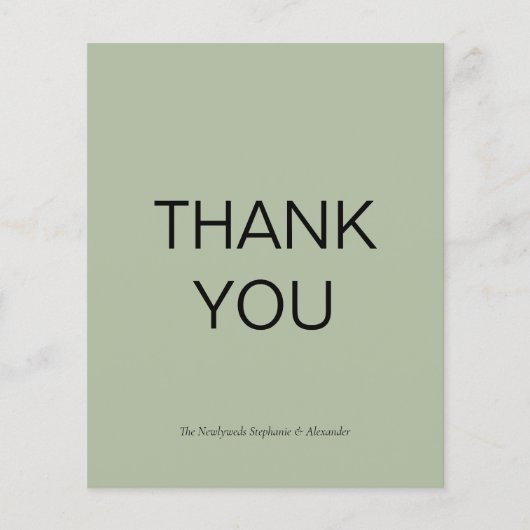 Eenvoudige pagina Groene Aangepaste begroting Dank (Voorkant)