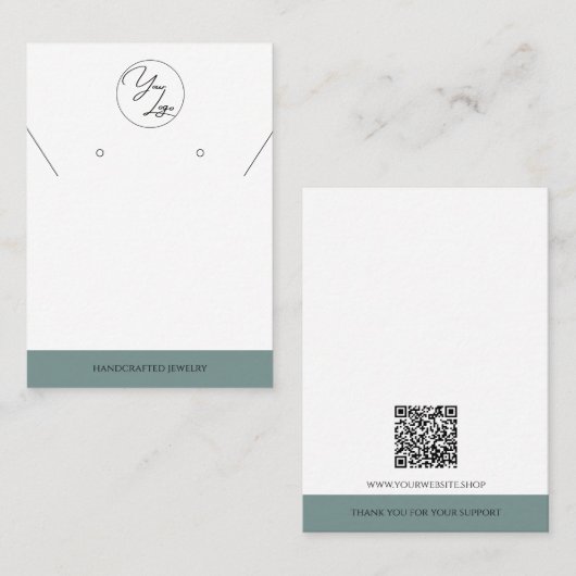 Eenvoudige pagina | Kaart voor juwelenweergave in Contactkaartje (Voorkant / Achterkant)