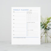 Eenvoudige pagina voor wekelijkse planner (Staand voorkant)