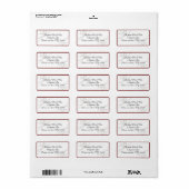 Eenvoudige pagina's Retouradreslabel Etiket (Full Sheet)