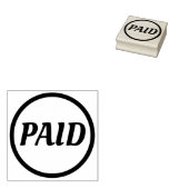 Eenvoudige "PAID" Rubberstempel (Gestempeld)
