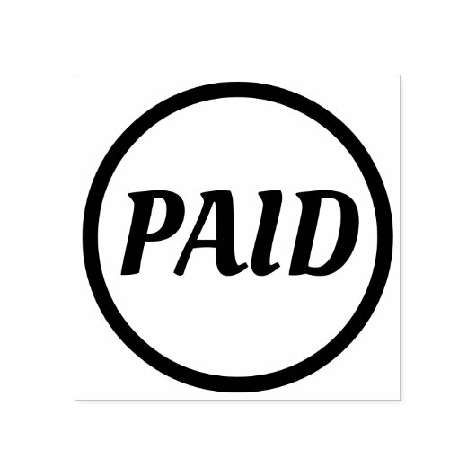 Eenvoudige "PAID" Rubberstempel (Afrduk)