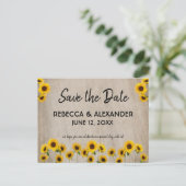 Eenvoudige Painterly Sunflower Sparen het Briefkaa Briefkaart (Staand voorkant)