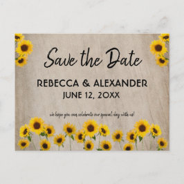 Eenvoudige Painterly Sunflower Sparen het Briefkaa Briefkaart