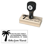 Eenvoudige Palm Tree Aloha retour adres stempel Cu (Gestempeld)