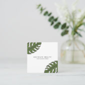 Eenvoudige palm verliest moderne tropische vierkante visitekaartje (Staand voorkant)