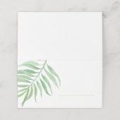 Eenvoudige palmblad plaats kaarten plaatskaartje (Buitenkant ongevouwen)