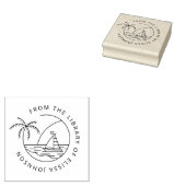 Eenvoudige Palmboom Zomer Custom uit Bibliotheek B Rubberstempel (Gestempeld)