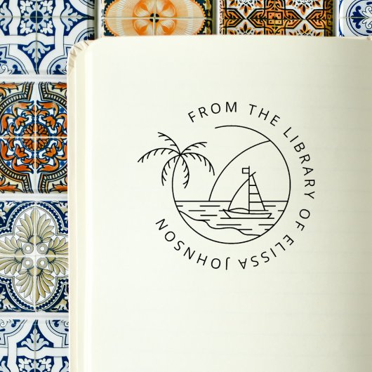 Eenvoudige Palmboom Zomer Custom uit Bibliotheek B Rubberstempel