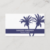 Eenvoudige palmreisagent visitekaartje (Voorkant)