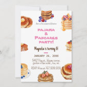 Eenvoudige Pancakes en Pyjama Uitnodiging (Voorkant)