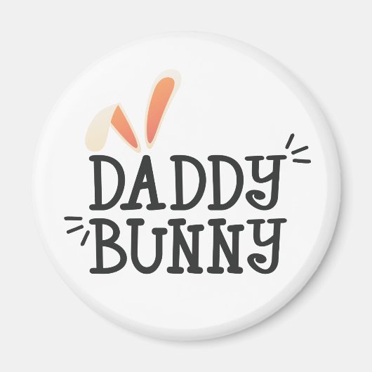 Eenvoudige pap Bunny Easter Typografie | Magneet (Voorkant)