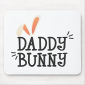 Eenvoudige pap Bunny Easter Typografie | Mousepad Muismat (Voorkant)